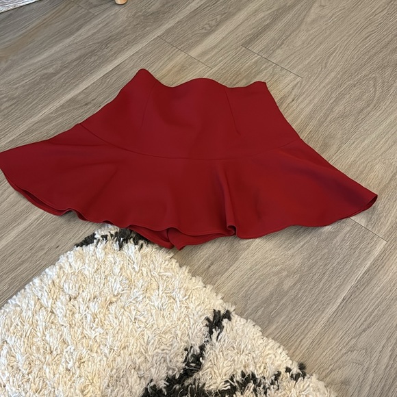 Zara Red Ruffle Mini Skort - Picture 4 of 5